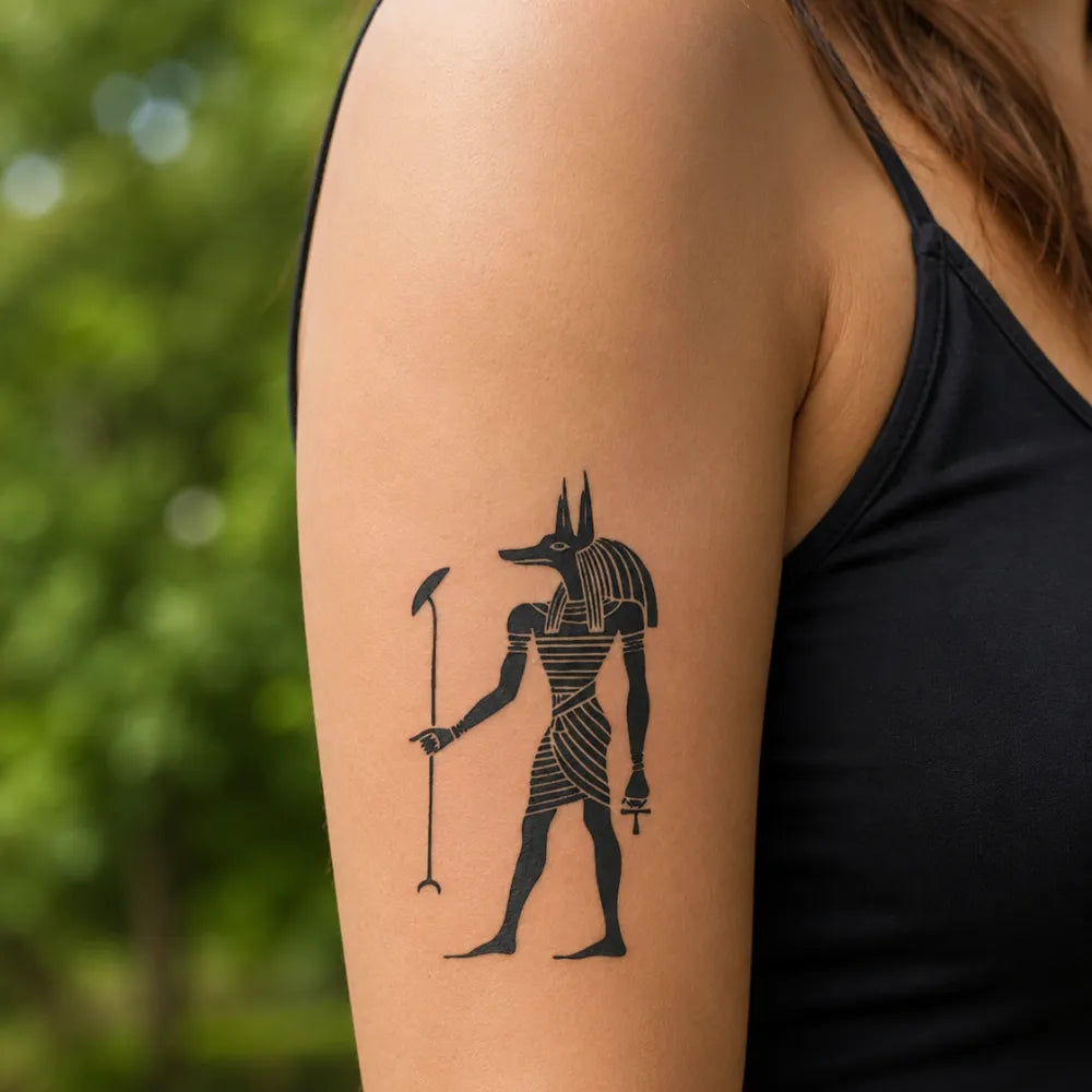 SafeTatt — Anubis · fotografie tetování na kůži
