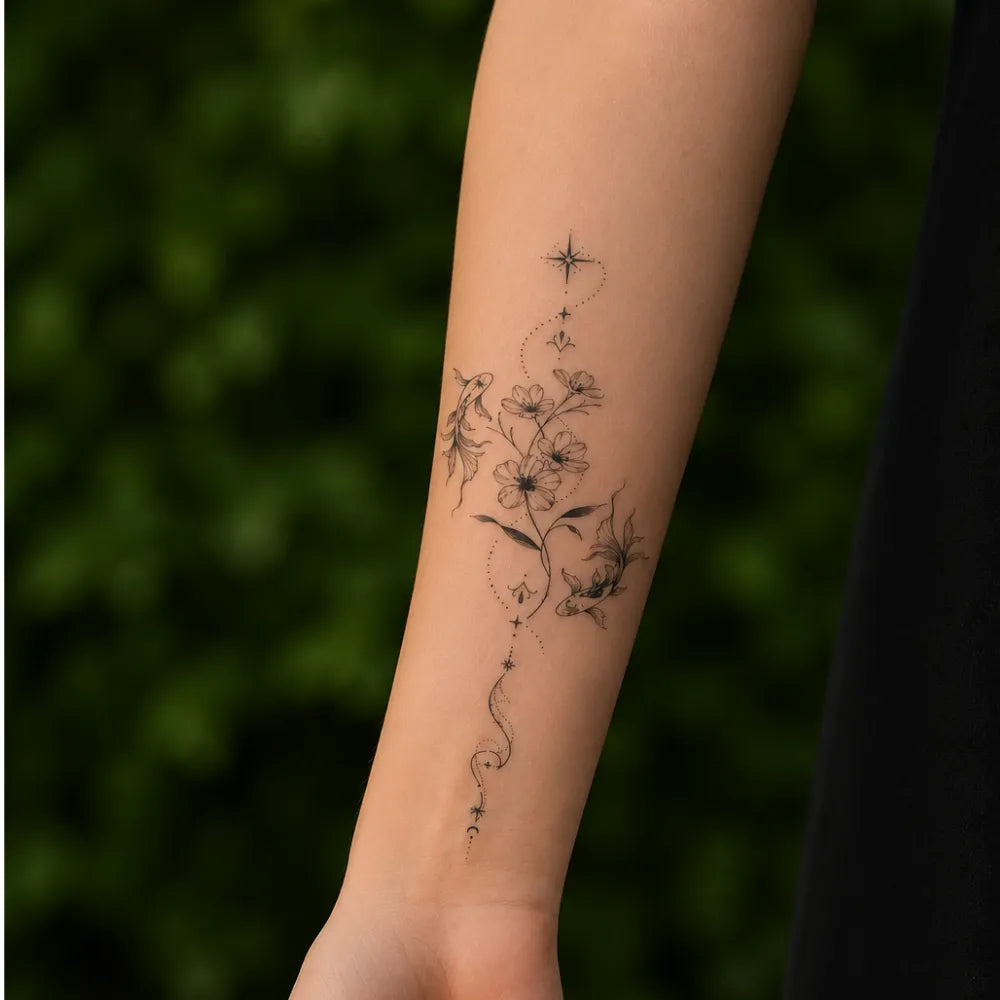 SafeTatt — Koi Blossom · fotografie tetování na kůži